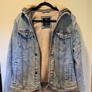 Hollister Light Blue Sherpa-Lined Jean Jacket